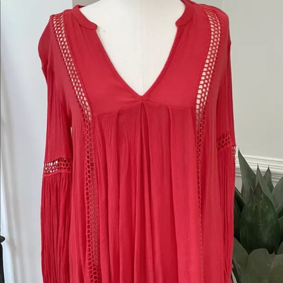 FREE PEOPLE Long Sleeve Tunic Top Sz Small - Picture 2 of 7